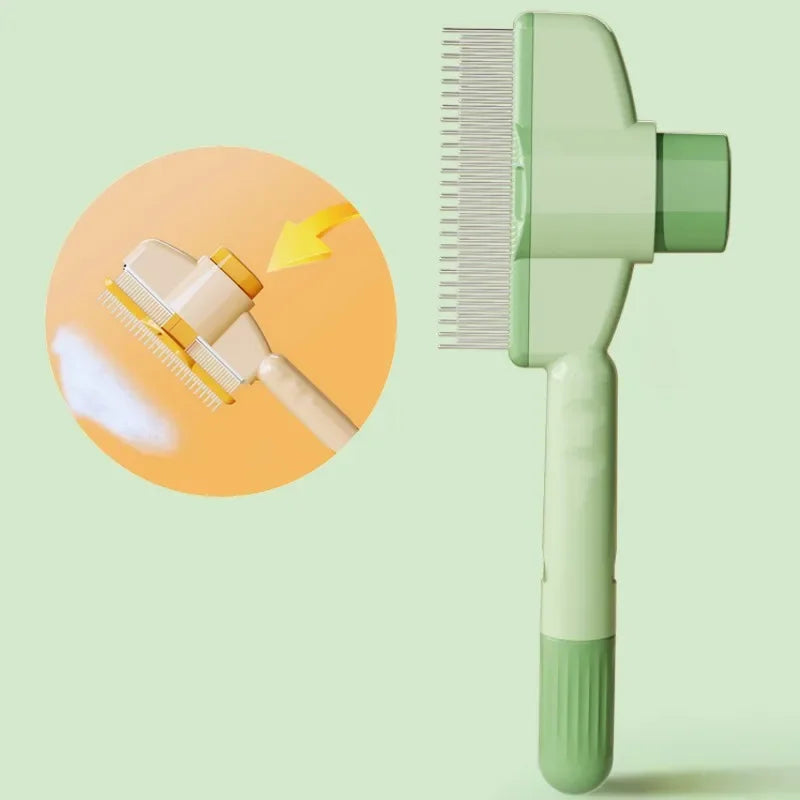 Self-Cleaning Pet Grooming Comb – Easy One-Button Hair Remover for Dogs & Cats