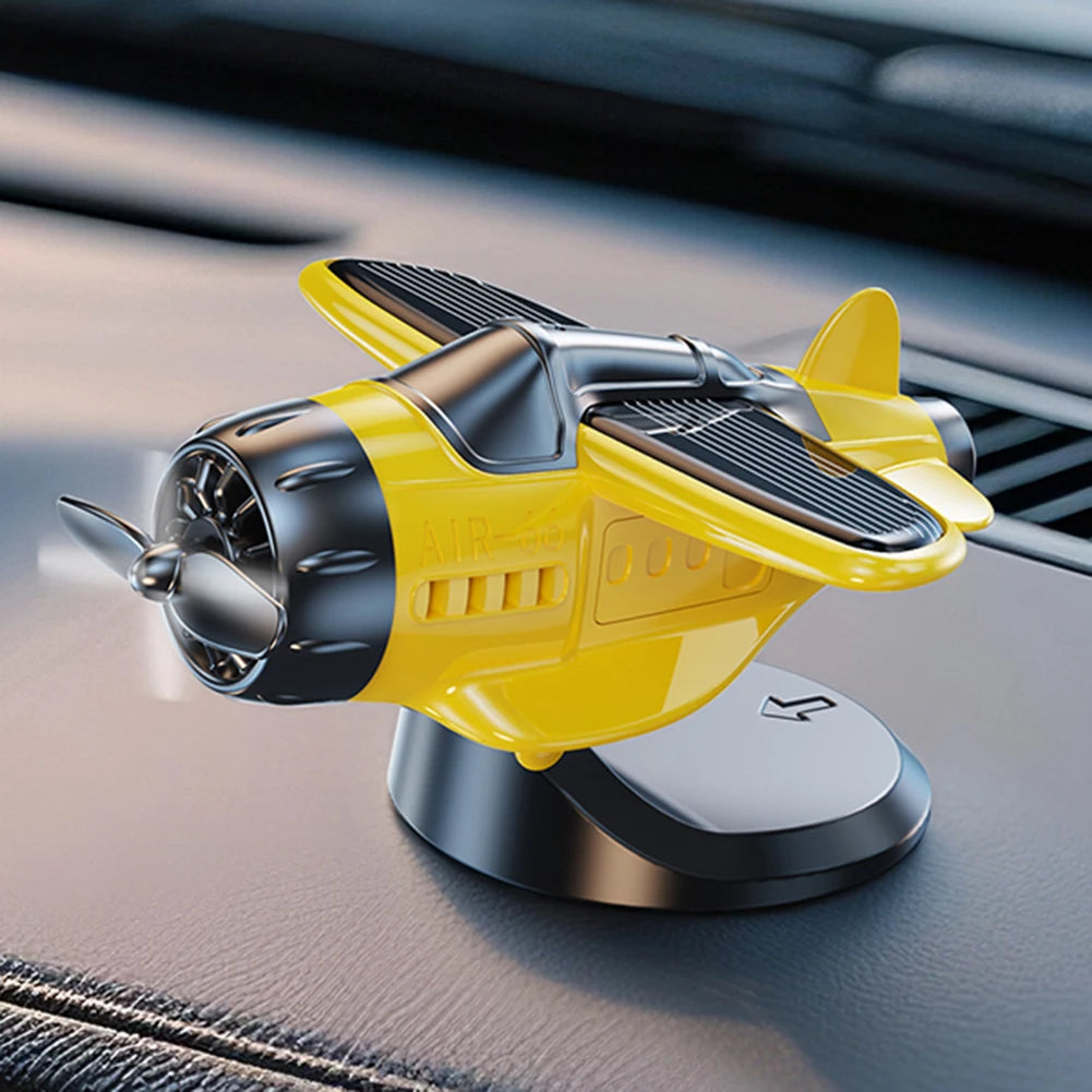 Rotating Fighter Decoration Car Solar Decoration Car Decoration Solar Powered Propeller Fighter with Unique Design