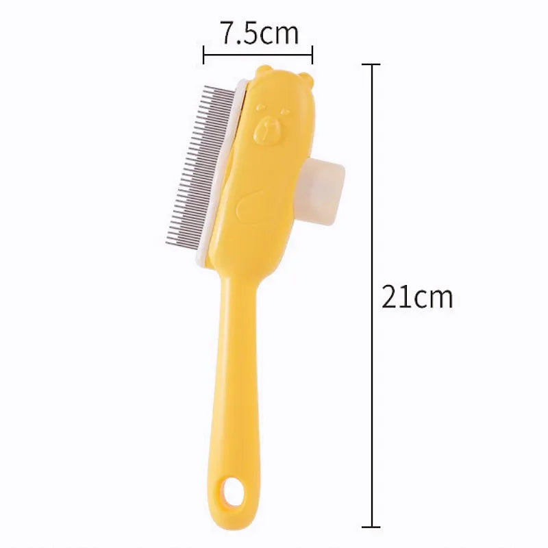 Self-Cleaning Pet Grooming Comb – Easy One-Button Hair Remover for Dogs & Cats