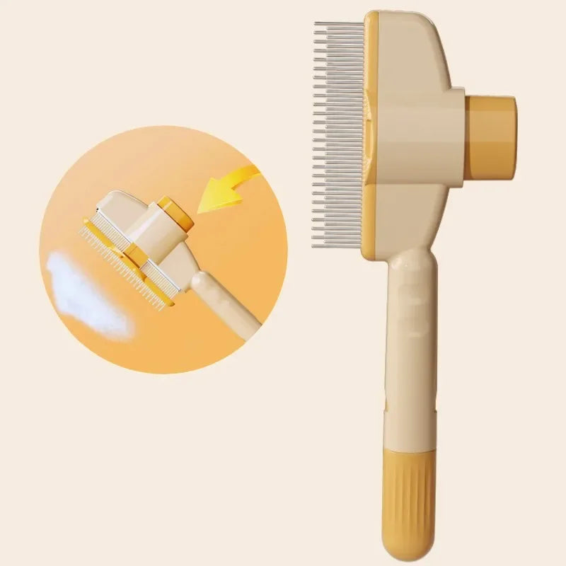 Self-Cleaning Pet Grooming Comb – Easy One-Button Hair Remover for Dogs & Cats