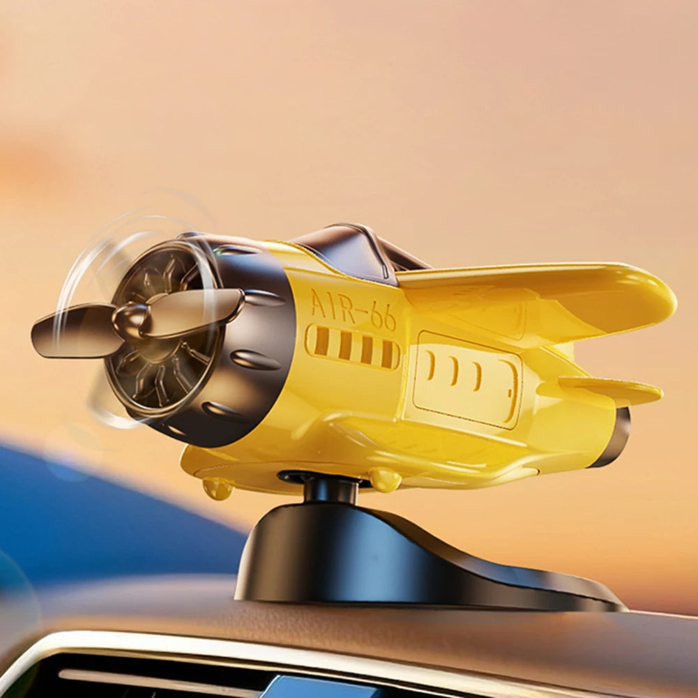 Rotating Fighter Decoration Car Solar Decoration Car Decoration Solar Powered Propeller Fighter with Unique Design