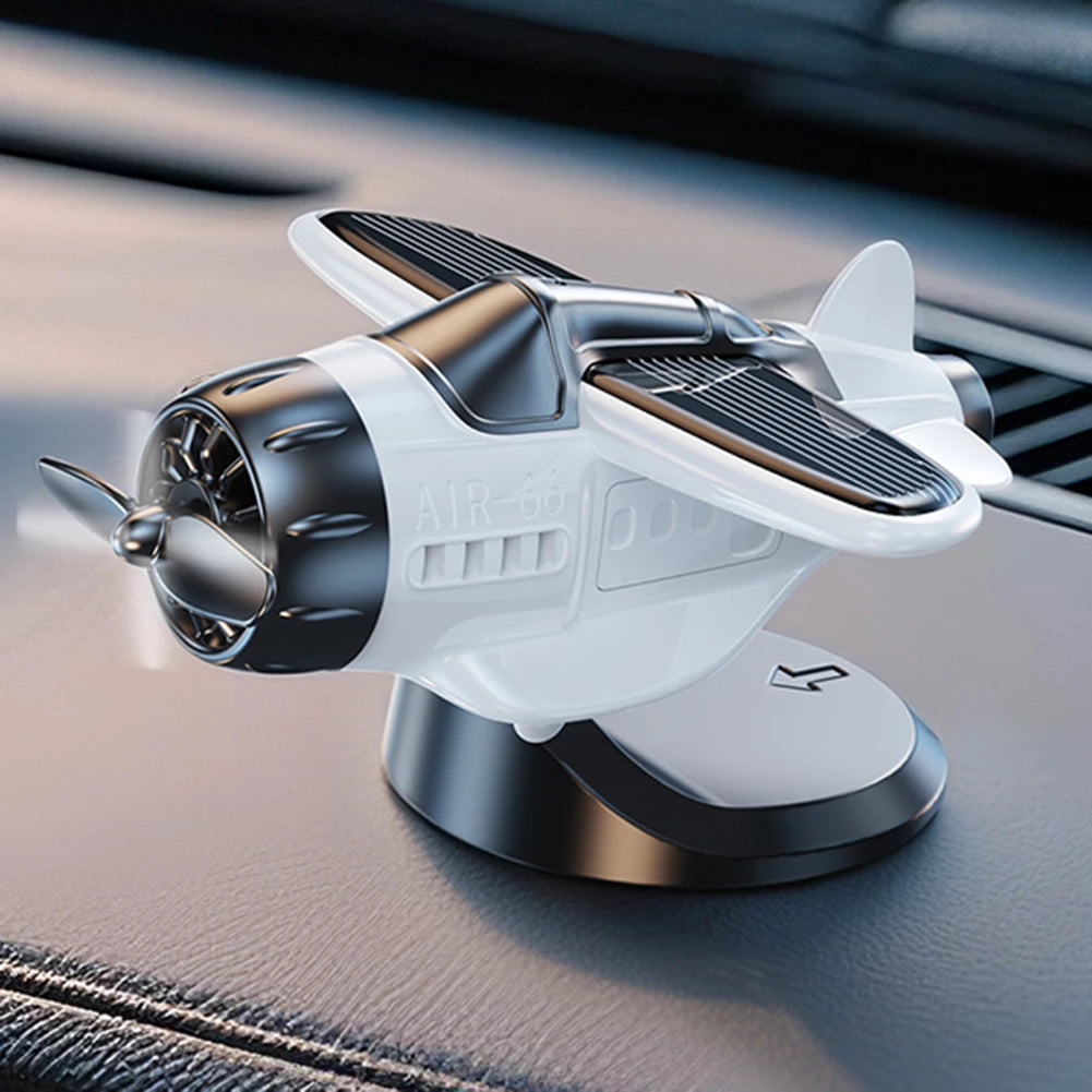 Rotating Fighter Decoration Car Solar Decoration Car Decoration Solar Powered Propeller Fighter with Unique Design