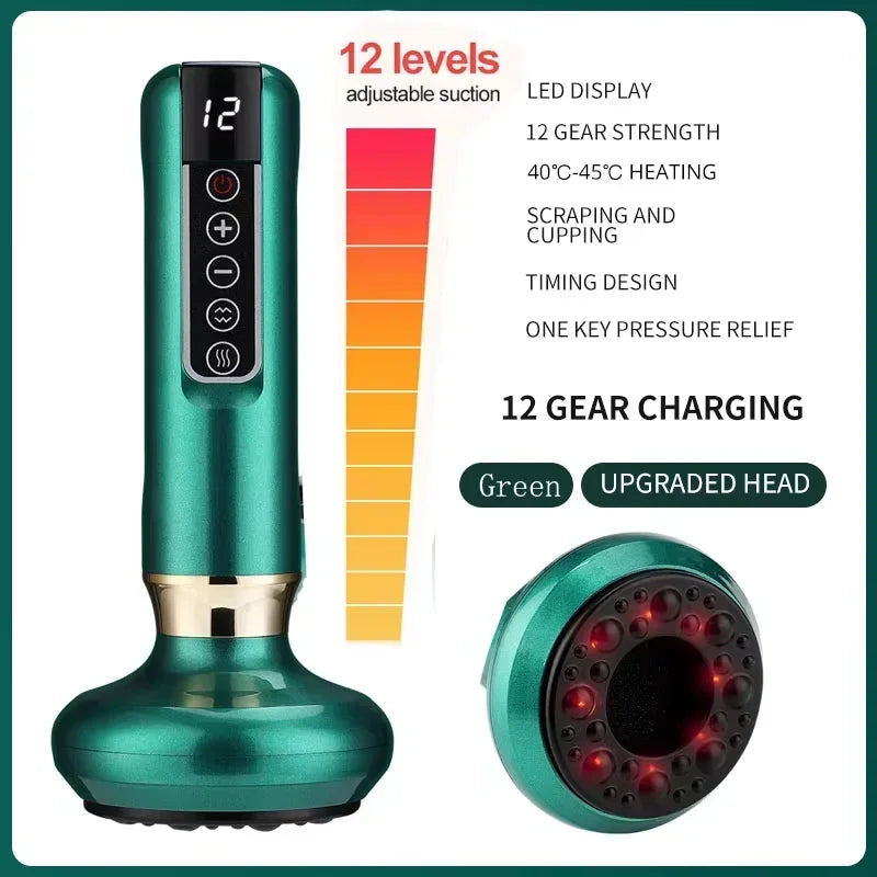 Intelligent Electric Cupping Device Vacuum Negative Pressure Meridian Dredging Heating Function Household Electrical Cupping Set