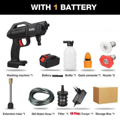 50Bar Portable Wireless High Pressure Car Washer Home Wash Cleaner Machine Water Gun Cordless High Pressure for Makita Battery