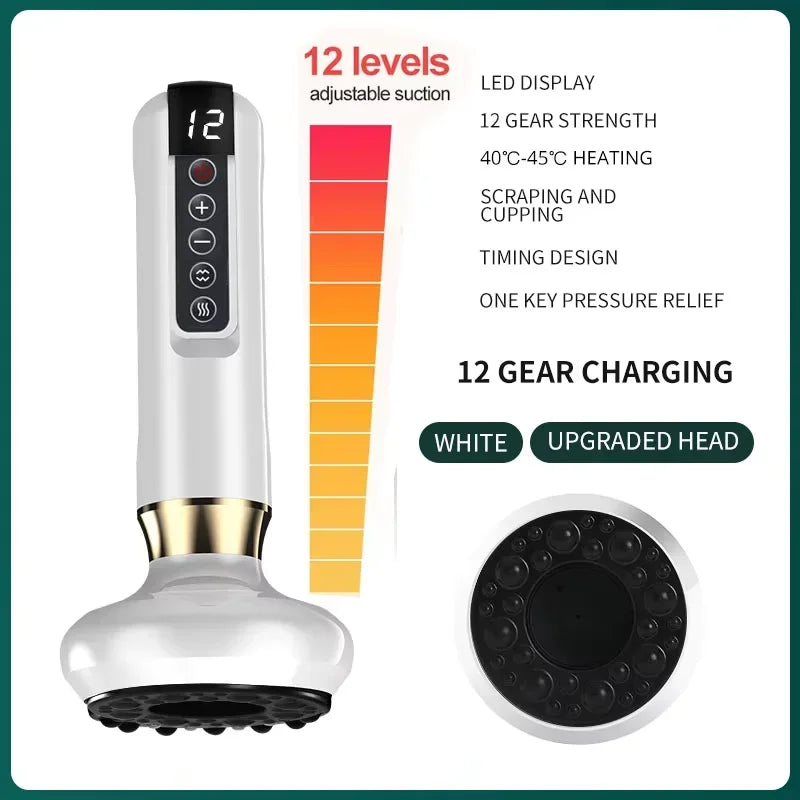 Intelligent Electric Cupping Device Vacuum Negative Pressure Meridian Dredging Heating Function Household Electrical Cupping Set
