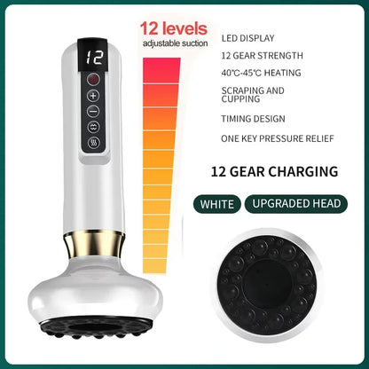 Intelligent Electric Cupping Device Vacuum Negative Pressure Meridian Dredging Heating Function Household Electrical Cupping Set