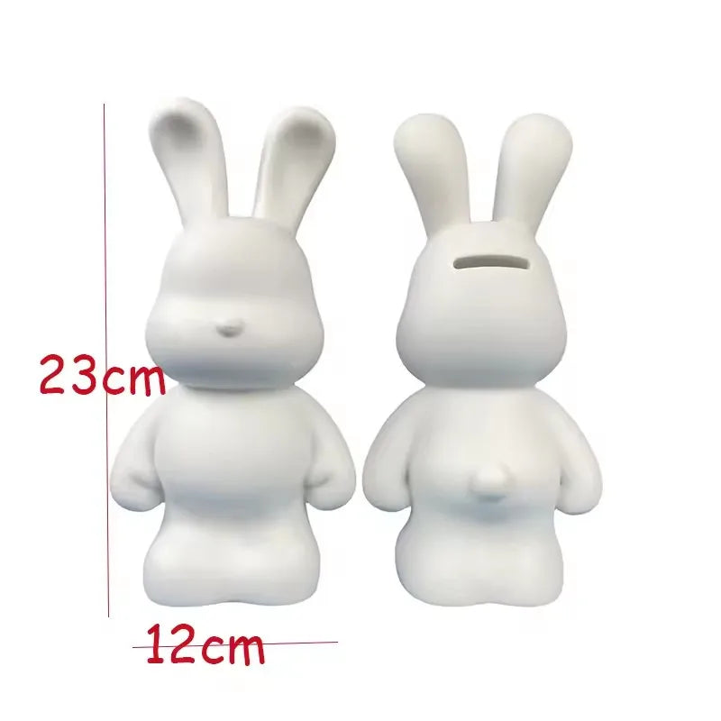 Creative Fluid Bear Handmade DIY Painting Violent Bear Sculpture White Mold Doll Figurine Toys Animal Bear Home Decor Ornaments