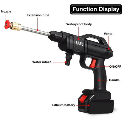 50Bar Portable Wireless High Pressure Car Washer Home Wash Cleaner Machine Water Gun Cordless High Pressure for Makita Battery