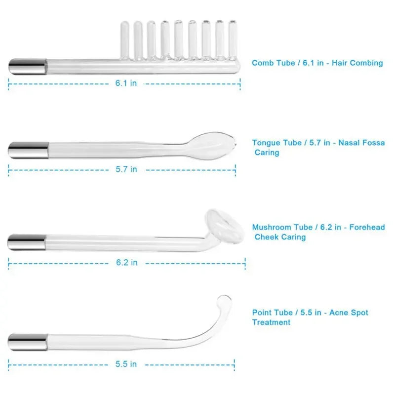 High Frequency Facial Machine 4 In 1 Handheld Electric For Face Skin Beauty Tools Portable Neon Wand Acne Treatment Therapy Wand