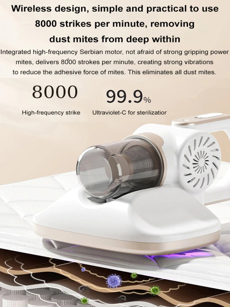 Cordless High-Power Vacuum Cleaner – Ultimate Dust Mite &amp; Wet-Dry Floor Cleaning Device
