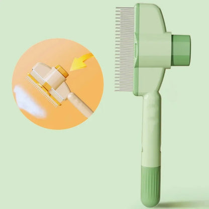 Self-Cleaning Pet Grooming Comb – Easy One-Button Hair Remover for Dogs &amp; Cats