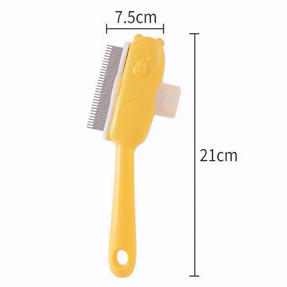 Self-Cleaning Pet Grooming Comb – Easy One-Button Hair Remover for Dogs &amp; Cats