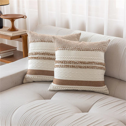 Elegant Stripe Throw Pillowcase – Light Luxury for Home &amp; Car Décor