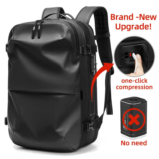 Travel Vacuum Compression Backpack with Electric Pump – Expandable, Waterproof &amp; Fashionable