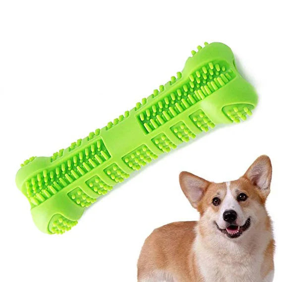 Transform Your Dog’s Smile – 360° Soft Rubber Toothbrush & Chew Toy