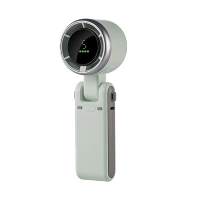 2025 New Hand-held LED Display 180 Degree Folding Desktop Mini Fan Hanging Neck Outdoor Folding High-speed Powerful Turbo Fan