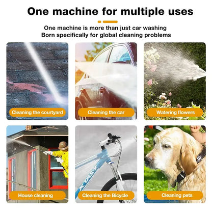 50Bar Portable Wireless High Pressure Car Washer Home Wash Cleaner Machine Water Gun Cordless High Pressure for Makita Battery