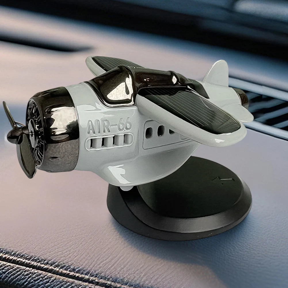 Rotating Fighter Decoration Car Solar Decoration Car Decoration Solar Powered Propeller Fighter with Unique Design