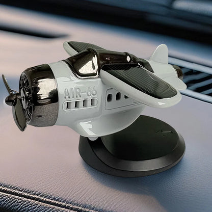 Rotating Fighter Decoration Car Solar Decoration Car Decoration Solar Powered Propeller Fighter with Unique Design