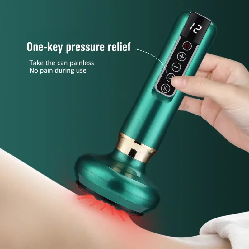 Intelligent Electric Cupping Device Vacuum Negative Pressure Meridian Dredging Heating Function Household Electrical Cupping Set