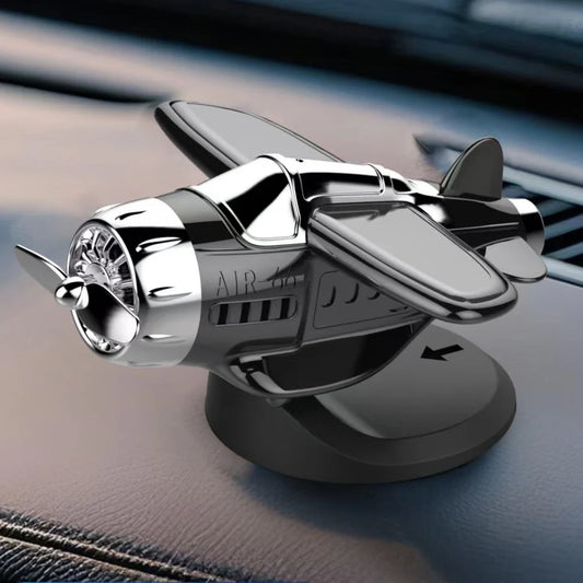Rotating Fighter Decoration Car Solar Decoration Car Decoration Solar Powered Propeller Fighter with Unique Design