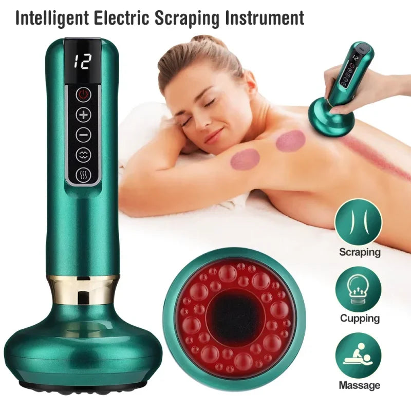 Intelligent Electric Cupping Device Vacuum Negative Pressure Meridian Dredging Heating Function Household Electrical Cupping Set