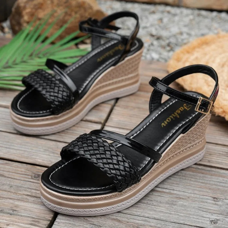 2025 Women’s Wedges Sandals – Elegant Platform Open-Toe High Heels