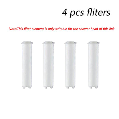 4 Modes Handheld Shower Head with Brush Cotton Filters One-click Stop Water Saving High Pressure Showerhead for Bathroom