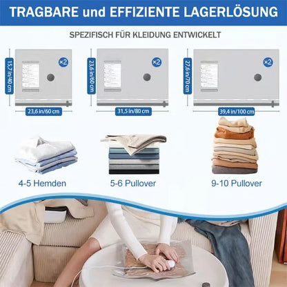 6-12 Pack USB Electric Vacuum Compression Bags – Save Space &amp; Travel Light