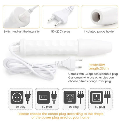 High Frequency Facial Machine 4 In 1 Handheld Electric For Face Skin Beauty Tools Portable Neon Wand Acne Treatment Therapy Wand