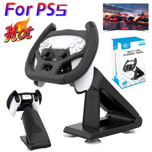 Racing Steering Wheels for PS5 Gamin Multi Axis Steering Wheel Controller Handle with Bracket for Playstation 5 Game Accessories