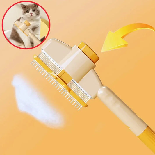 Self-Cleaning Pet Grooming Comb – Easy One-Button Hair Remover for Dogs &amp; Cats